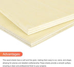 MECCANIXITY 10pcs Basswood Sheet 4 x 4 x 5/16 Inch Unfinished Wood Boards - Image 4
