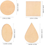 TIDTALEO Unfinished Wood Shapes DIY Craft Kit 38g Set Natural Wooden Water Drop - Image 9