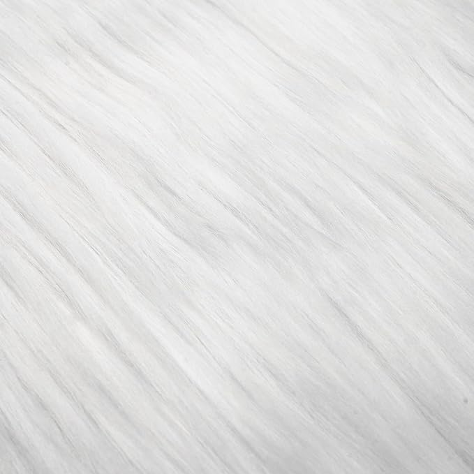 White Faux Fur Fabric for Crafts Squares Furry Fabric for Sewing, Upholstery & - Image 2