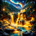 Waterfall Diamond Art Kits for Adults, Landscape Diamond Painting 14x14in | 5D by Dugsmgd