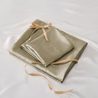 BEDELITE California King Sheets Set, Luxury Soft Taupe Satin Sheets - Image 7