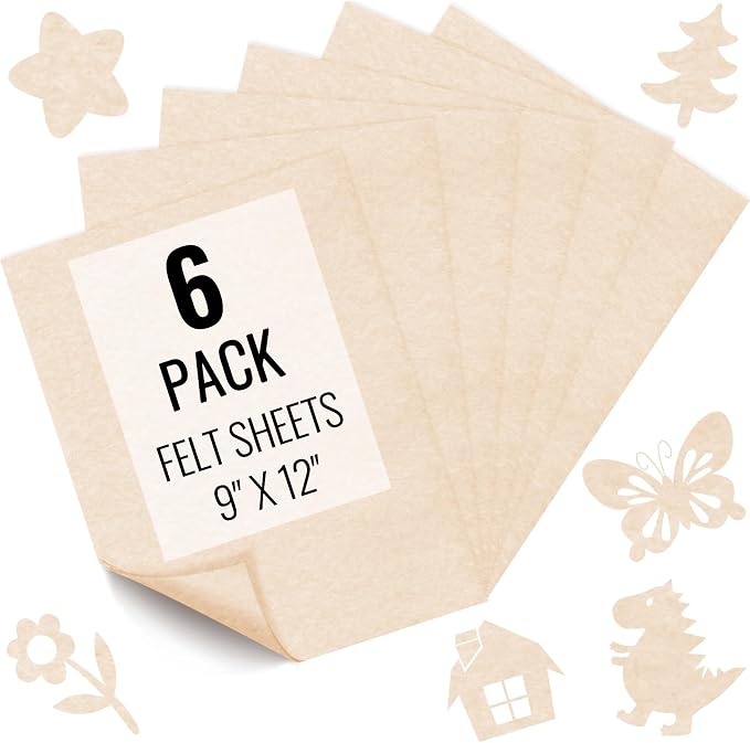 IONTACH 9" X 12" Soft Felt Sheets 1.6mm Thick | Felt Fabric by IONTACH