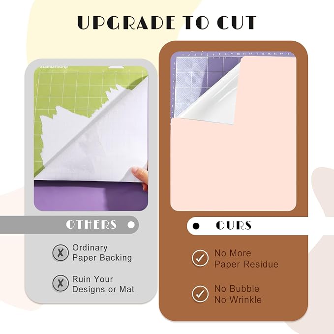Tintnut Skin Tone Permanent Vinyl 8 Pcs 12x10in Light Pink Adhesive Vinyl | - Image 4