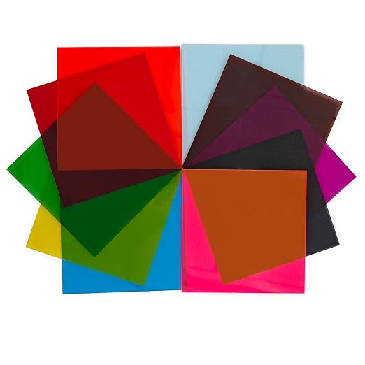 Gute 10Pk 8x8 Translucent Cast Acrylic 1/8" 10 Colors | by GUTE