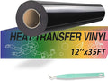 HTVRONT Heat Transfer Vinyl Black HTV Vinyl Rolls by HTVRONT