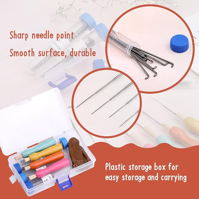 WONVOC 40 PCS Felting Needles Set, 36/38/40/42 Gauge Felting Needles, Felting - Image 5