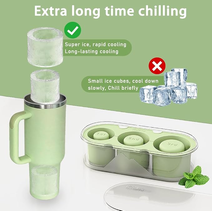 Silicone Ice Mold for Stanley Cup 30 40oz, Tumbler Ice Maker | Easy Fill and - Image 5
