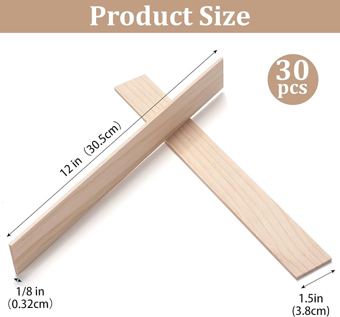 Wood Strips Slats Wooden Sticks - Image 2