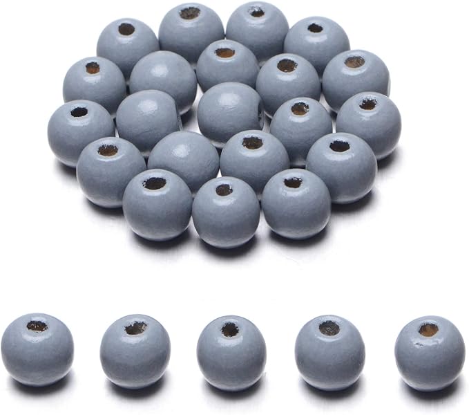 AD Beads Wood Spacer Loose Wooden Craft Beads Big Hole Beads Assorted by ADBeads