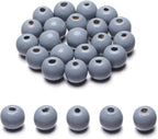AD Beads Wood Spacer Loose Wooden Craft Beads Big Hole Beads Assorted by ADBeads