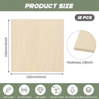 12 Pack Plywood Sheets, Unfinished Wood Boards Blanks - Image 2