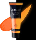 Artecho Orange Glow in the Dark Acrylic Paint Set, 120ml / 4.05oz | Non-Toxic by Artecho