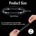 50 Pcs Clear Large Rubber Bands, Transparent High Elastic Rubber Bands - Image 2