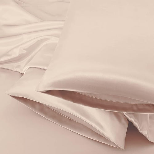 Aormenzy Beige Satin Pillowcase by Aormenzy