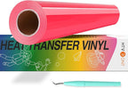 HTVRONT Red HTV Heat Transfer Vinyl, Coral Red, Iron On Vinyl, All Cutting by HTVRONT