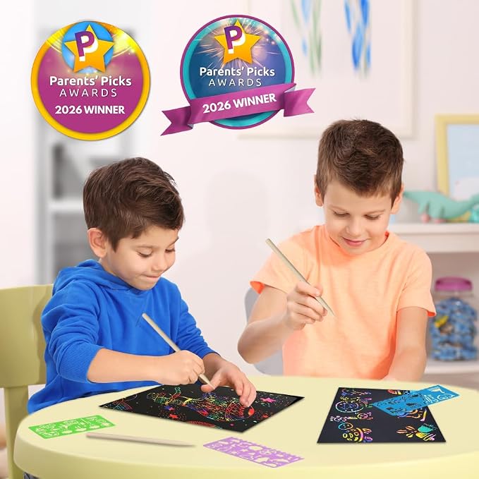 FUNNYB&G Rainbow Scratch Paper Art - Image 2