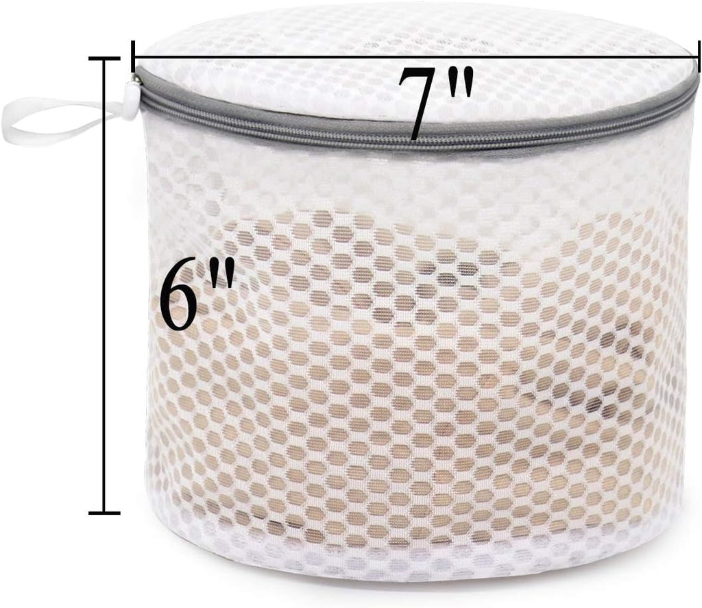 Muchfun 3Pcs Bra Wash Bags, Honeycomb Mesh Laundry Bags for Delicates, Lingerie, Intimates and Underwear 7 x 7 x 6 Inches