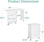 Best Choice Products Folding Sewing Table Multipurpose Craft Station & Side Desk - Image 2