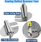 TOOVREN Sewing Rolled Hemmer Foot 8PCS Rolled Hem Presser Foot - Image 7