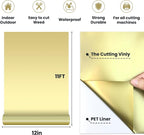 Glossy Gold Permanent Vinyl, Car Decal, Scrapbooking, Glossy & Waterproof - Image 2