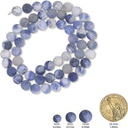 36pcs Natural Matte Blue Sodalite Gemstone Beads，10mm Frosted Round Loose Stone - Image 2