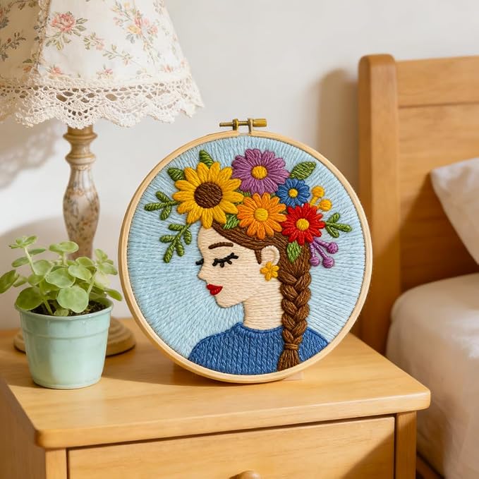 INFUNLY Flower Women Punch Needle Embroidery Kit - Image 5