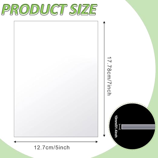 Queekay 40 Pcs 5 x 7 Inch Clear Acrylic Sheet 0.04'' Thick Plastic Blank - Image 2