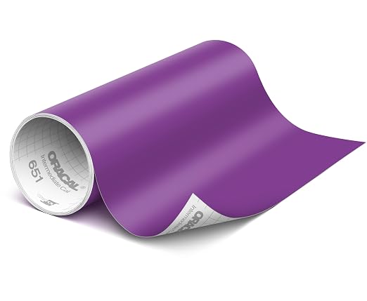ORACAL 651 Matte Violet Vinyl Durable Roll Easy to Weed Permanent Adhesive by Orafol