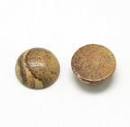 FASHEWELRY 50Pcs Natural Picture Jasper Cabochons Flat Back Gemstone Cabochons - Image 2
