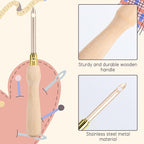 AUGSUN 13Pcs Punch Needle Kit, Punch Needle Tool Adjustable Punch Needle - Image 6
