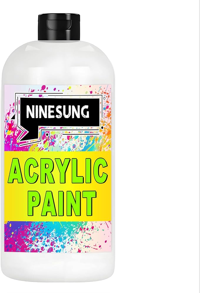 White Acrylic Paint | 7 Fl.oz Acrylic Paints by NINESUNG