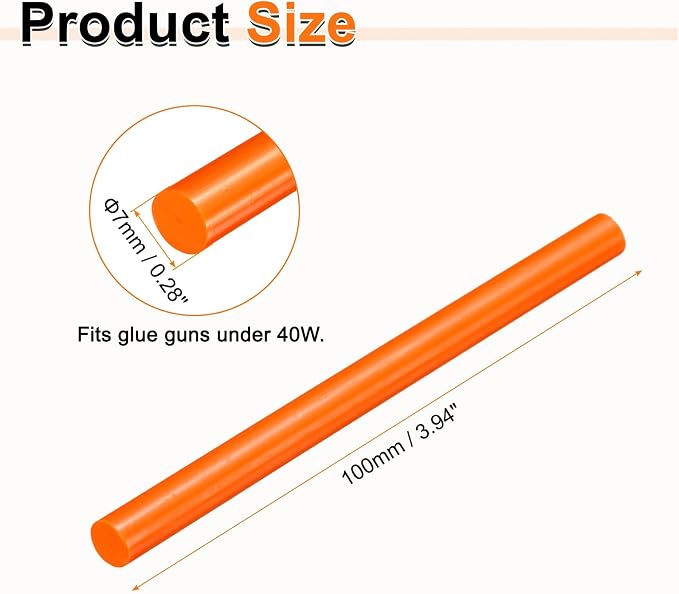 HARFINGTON 10pcs Hot Glue Sticks 0.28" Dia x 3.94" Long EVA Mini Hot Melt - Image 2