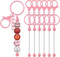 6Pcs Beadable Keychain Bars Blanks Bead Keychain Bar Metal Beaded Keychains by Sugiury