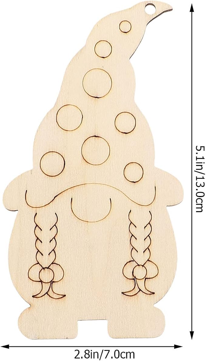 FOMIYES 40Pcs Christmas Wooden Gnome Hanging Decorations - Image 7