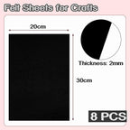 Luomorgo 8 Pcs 8 x 12 Inch Stiff Felt, 2mm Thick, - Image 4