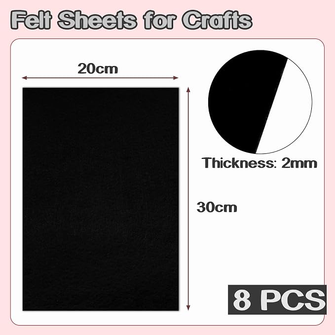 Luomorgo 8 Pcs 8 x 12 Inch Stiff Felt, 2mm Thick, - Image 4