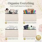 20 PCs Blank canvas Zipper Pouch, Makeup Bags Bulk Pencil Pouch - Image 6