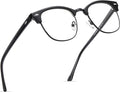 Blue Light Blocking Glasses Retro Semi Rimless UV400 Clear Lens Computer Eyewear by AOMASTE