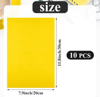 10PCS Deep Yellow Self Adhesive Felt Fabric Sheets Sticky Felt Sheets - Image 2