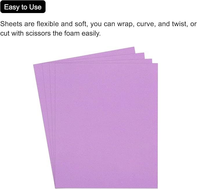 MECCANIXITY EVA Foam Sheets Light Purple 19.7 Inch x 35.4 Inch 1mm Thick Crafts - Image 4