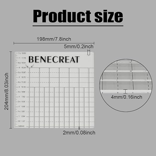 BENECREAT Acrylic Quilting Template Ruler, Tie Blanket Ruler Template, - Image 2