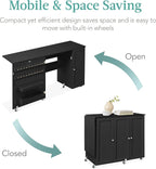 Best Choice Products Large Folding Sewing Table, Caster Wheels, Storage Shelves - Image 5