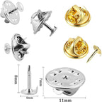 JANYUN 120 Pairs Butterfly Clutch Tie Tacks Pin Back Safty Secure Locking | - Image 2