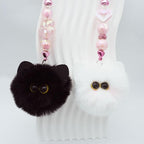 Beadable Heart Pom Pom Keychain Blank Bar - Image 6
