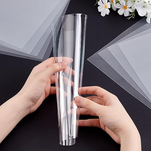AHANDMAKER 10 Sheets Clear PET Sheet 9.84 x 9.84 Inch Transparent 0.2mm Thin - Image 3