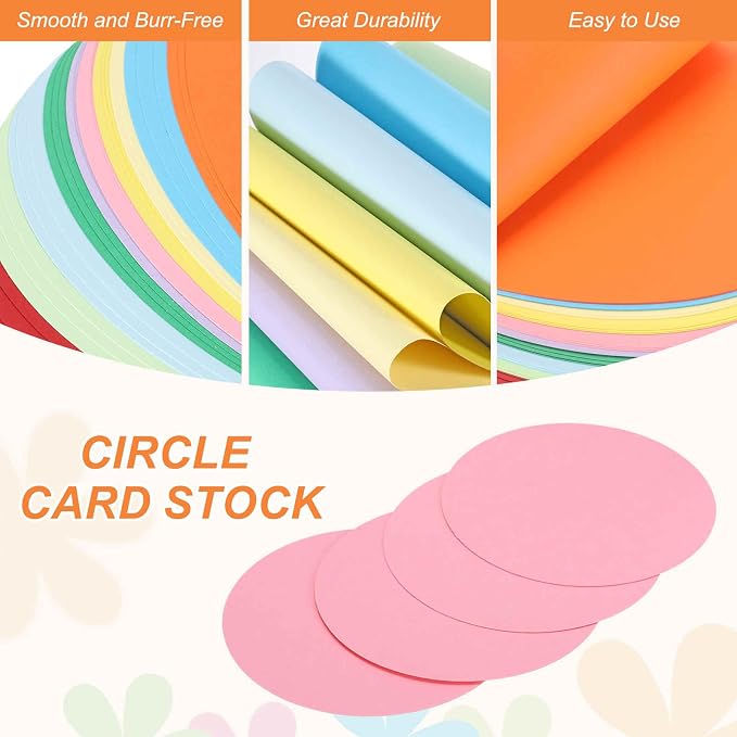 MECCANIXITY 24 Pcs Circle Card Stock, 2 Inch Round Cutouts Paper Thick - Image 3