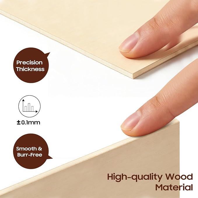 Basswood Polywood Sheets, Wood Burning, Model Making, DIY Crafts, Holiday Decor - Image 6