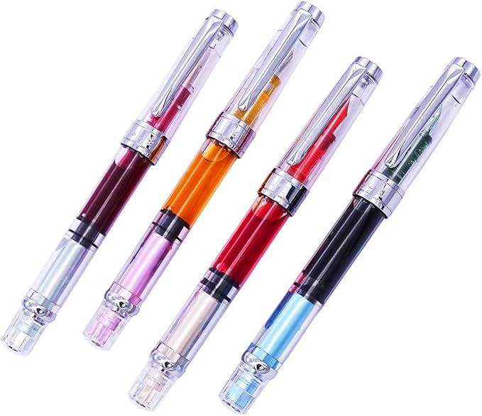 Lanxivi 4 x Yongsheng 3008 Fountain Pen Upgrated Fine Nib, Piston Filling - Image 2