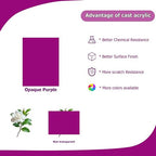2 Pack 12'' x 16'' Opaque Purple Acrylic Sheet, 3mm Thick Acrylic Plastic - Image 5