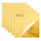 5 Pack Gold Mirrored Acrylic Sheets, 12 x 12 in, 1/8 Inch Thick | Gold Mirror by KEJJNYER